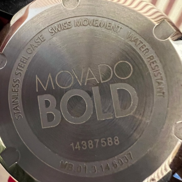 COPY - Movado Bold Watch with a brown leather band main image 4